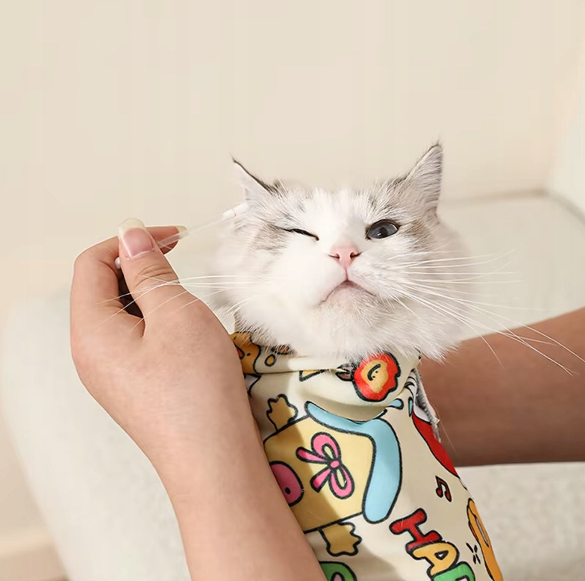 ADHESIVE IMMOBILIZING BLANKET FOR CAT VETERINARIAN HYGIENE ANTI-STRESS Trade name Koc do unieruchomienia kota
