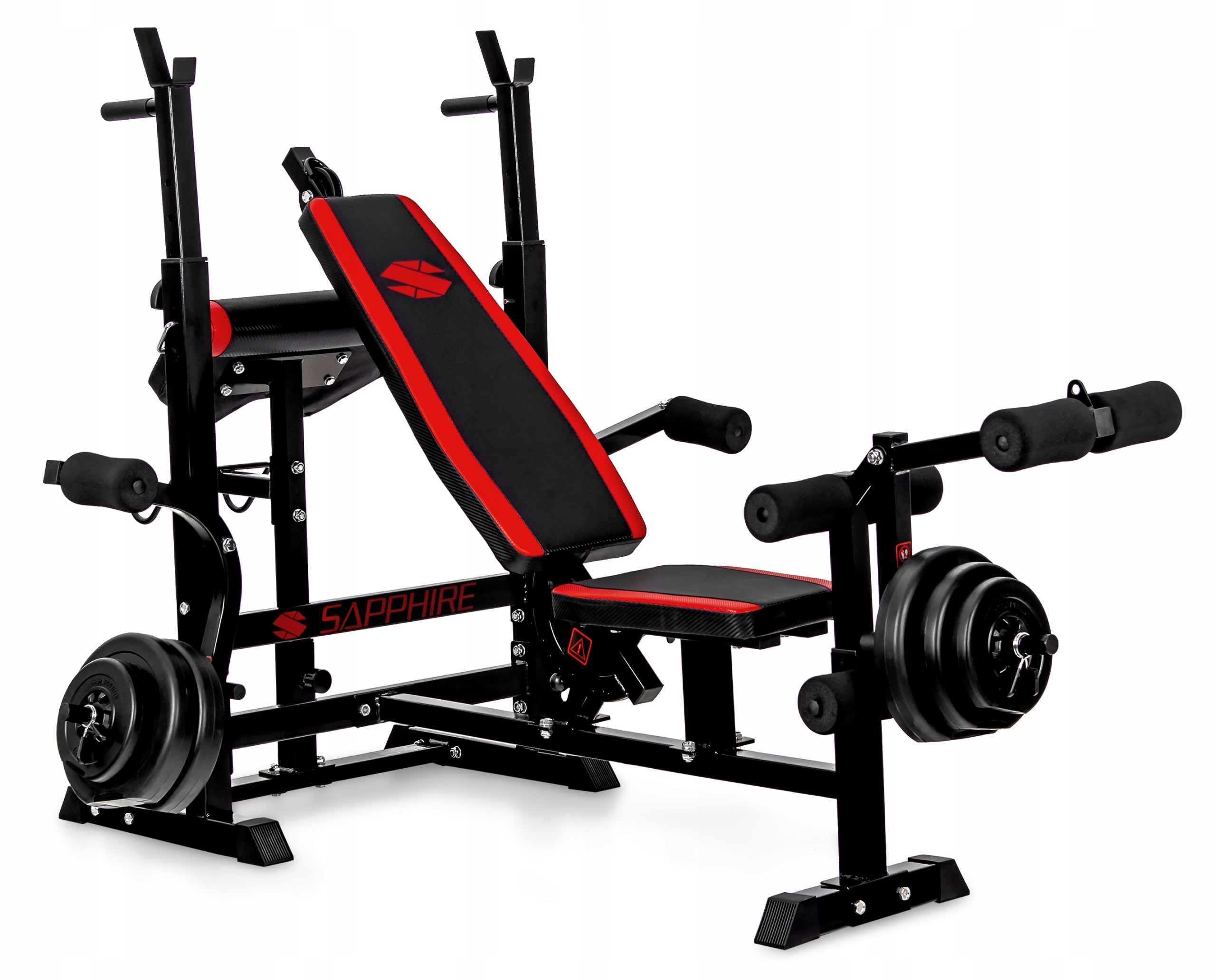ADJUSTABLE BENCH FOR TRAINING EXERCISES with barbell RACKS EXTRACTOR Brand Sapphire
