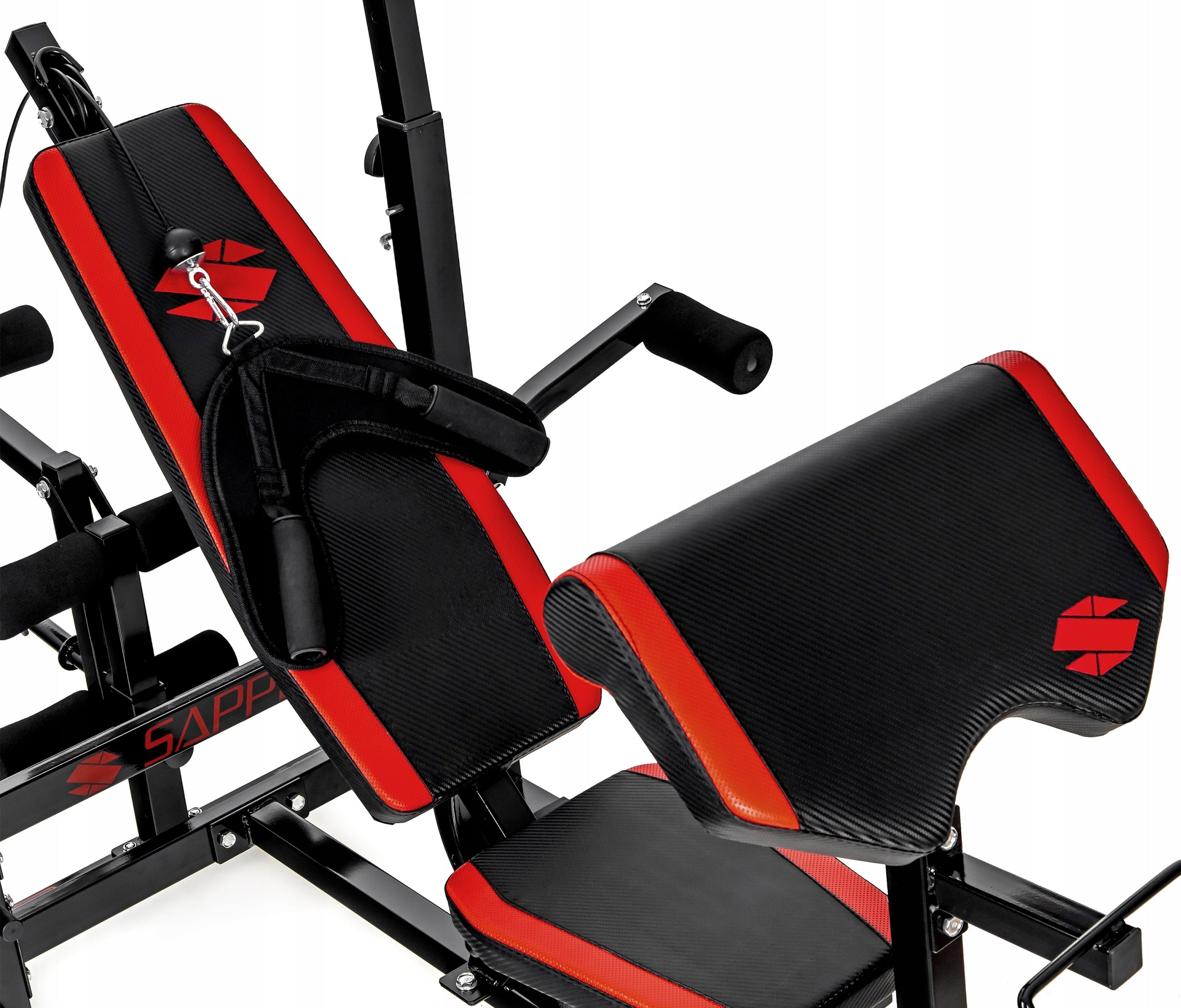 ADJUSTABLE BENCH FOR TRAINING EXERCISES with barbell RACKS EXTRACTOR For for biceps muscle for crunches for back for chest muscles for leg muscles for triceps muscle for barbell multifunctional