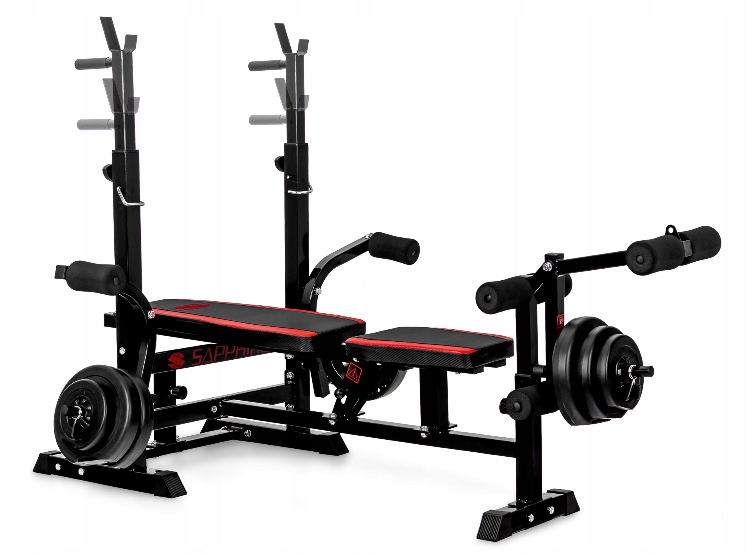 ADJUSTABLE BENCH FOR TRAINING EXERCISES with barbell RACKS EXTRACTOR Model XG-600