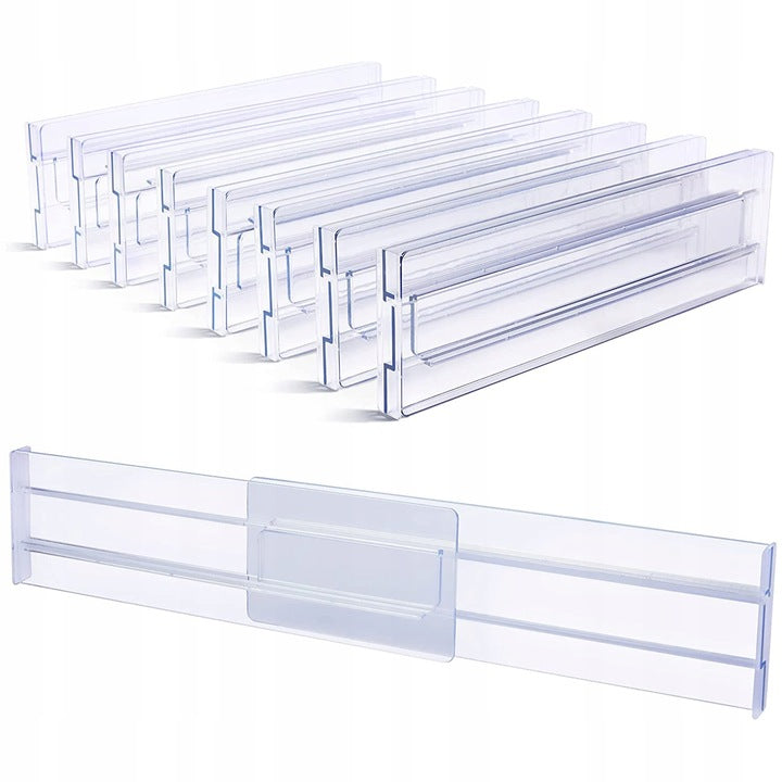 ADJUSTABLE DRAWER COMPARTMENT 16PCS SEPARATOR TRANSPARENT ORGANIZER