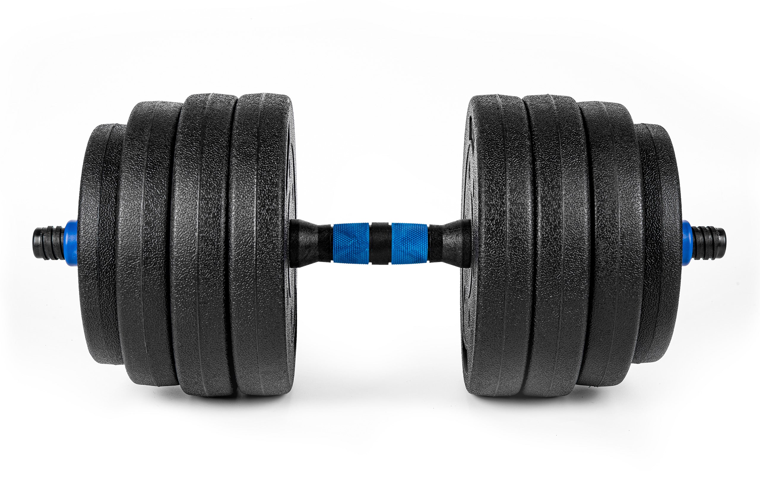 ADJUSTABLE DUMBBELLS BARBELL 2in1 DUMBBELL SET FOR EXERCISE DUMBBELLS 2x20kg 40KG Additional features non-slip handle clamps included