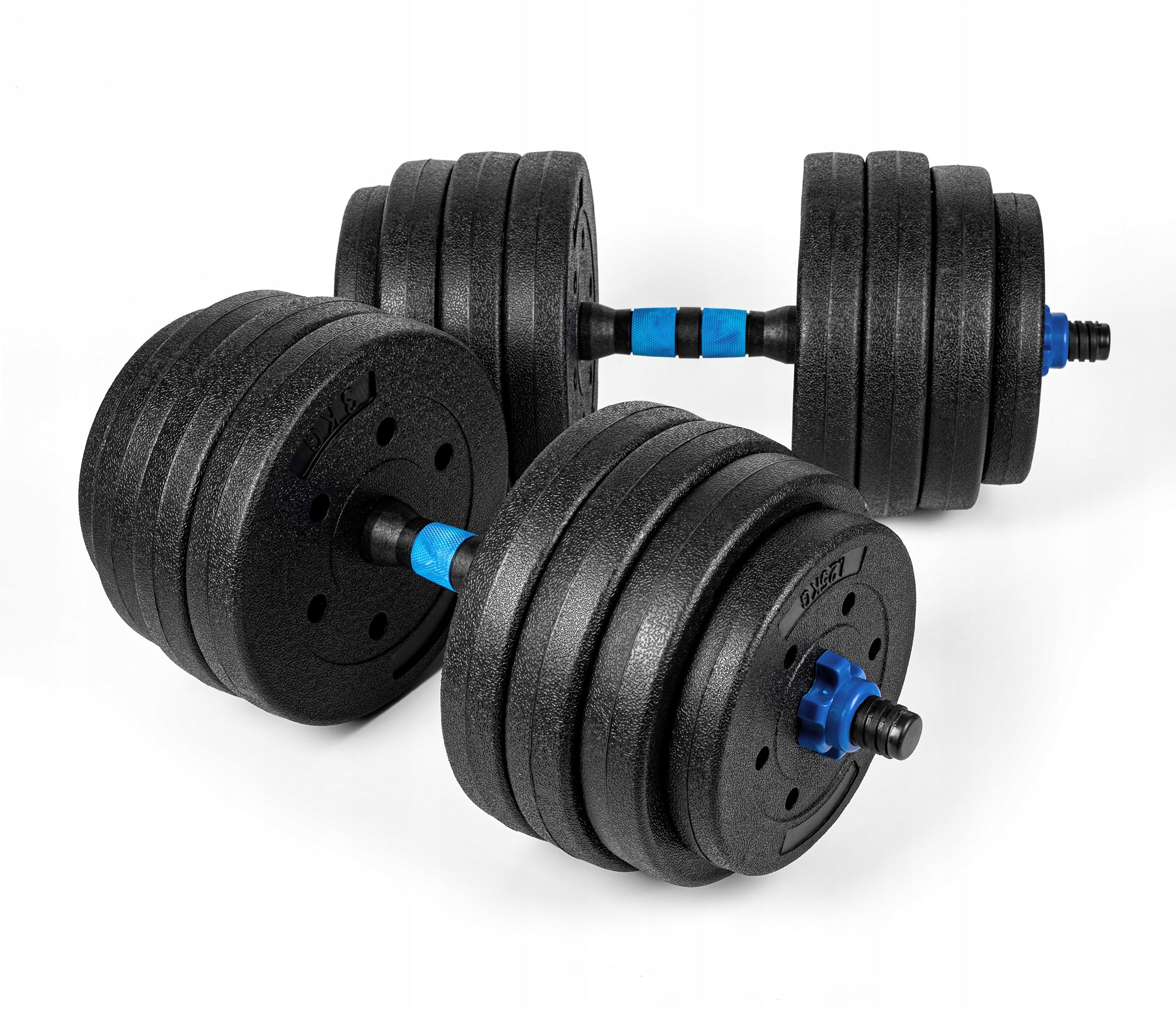 ADJUSTABLE DUMBBELLS BARBELL 2in1 DUMBBELL SET FOR EXERCISE DUMBBELLS 2x20kg 40KG Product weight with unit packaging 41 kg