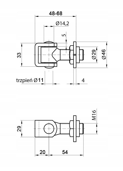 ADJUSTABLE HINGES FOR GATE AND WICKET HINGE FOR WELDING M16 Brand Kut-Met