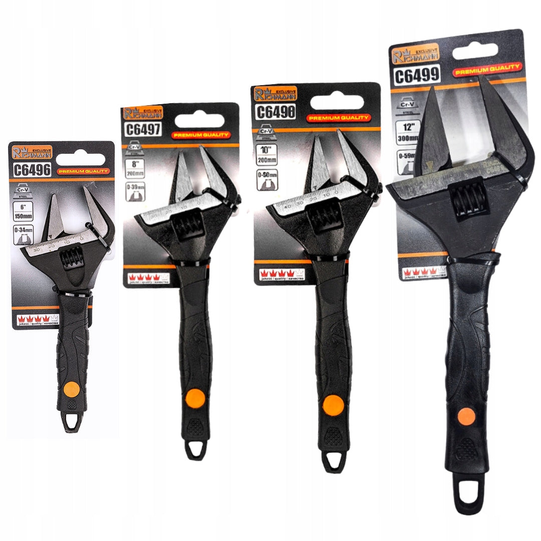 ADJUSTABLE WRENCHES SWEDES ADJUSTABLE 6'' 8'' 10'' 12'' SET 4x SWEDE WRENCH