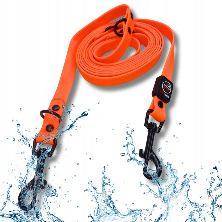 ADJUSTABLE training LEASH, REMOVABLE, waterproof PVC 5M orange rope EAN (GTIN) 5903857449402
