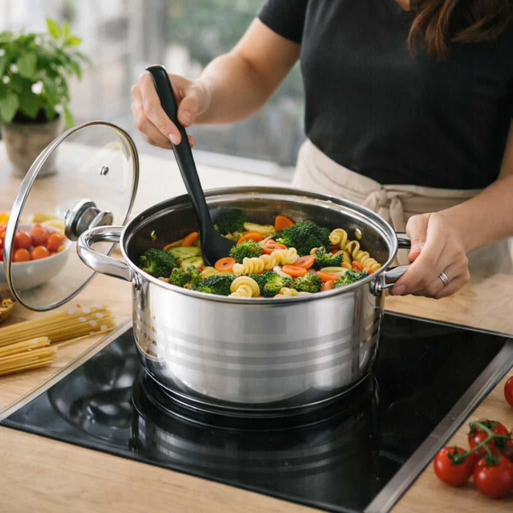 ADM Stainless Steel Pot Set 12 Elements Brand no brand