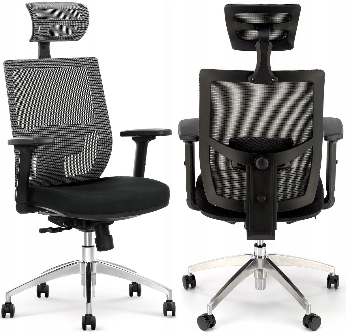 ADMIRAL Computer Chair Black Office Ergonomic Rotating Mesh Packaging status original