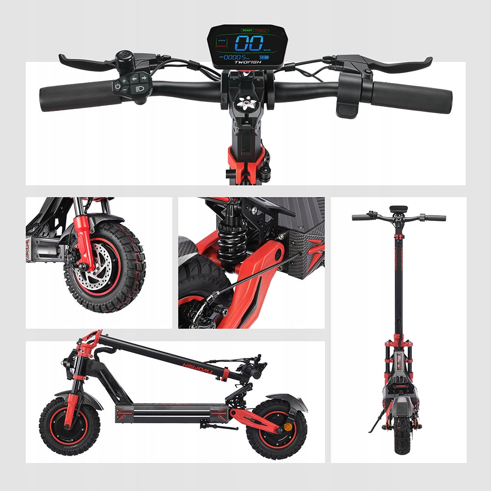 ADULT ELECTRIC SCOOTER TWOFISH TW4 PRO 3280W 60V23Ah Folding Model TWOFISH TW4 Pro 1640W*2 0605 z NFC