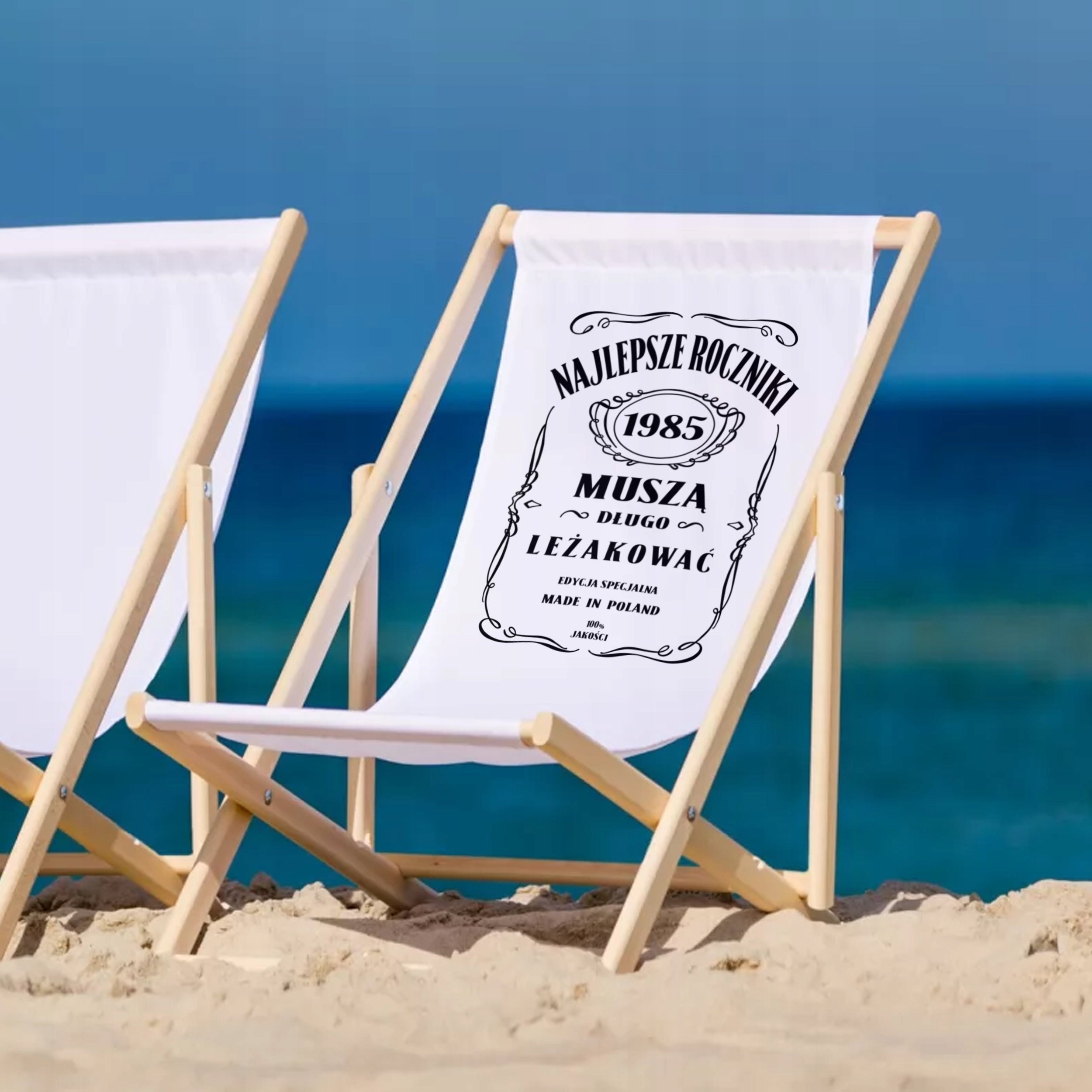 ADVERTISING LOUNGER WITH ANY LOGO PRINT PHOTO NAME WOODEN ARTWORK Packaging status original