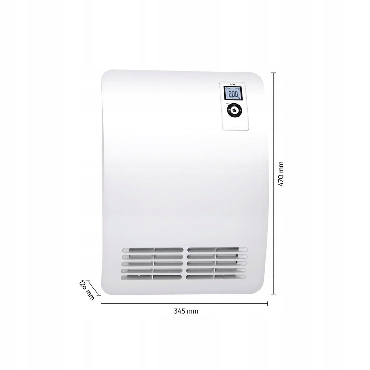 AEG VH Comfort Energy Efficient Fan 2000W LCD Quiet Mode 25m² Heating power 2000 W