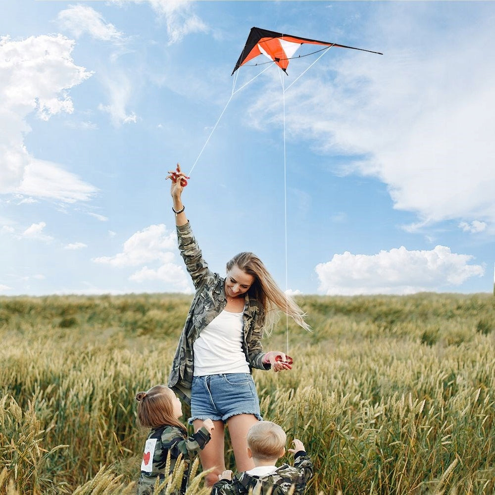 AEROBATIC kite for children adults large with rope orange 120x50 Brand no brand
