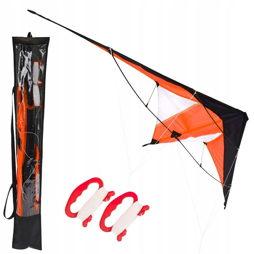 AEROBATIC kite for children adults large with rope orange 120x50