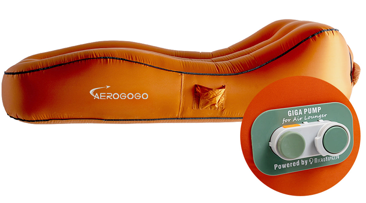 AEROGOGO Inflatable MATTRESS Automatic DECKCHAIR SOFA pumped CS1 ORANGE Brand Aerogogo