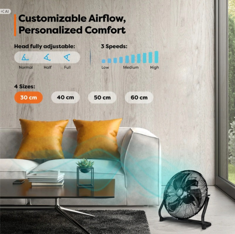AERSON floor fan 30cm black windmill 45W Manufacturer code ASBVTLT30-S