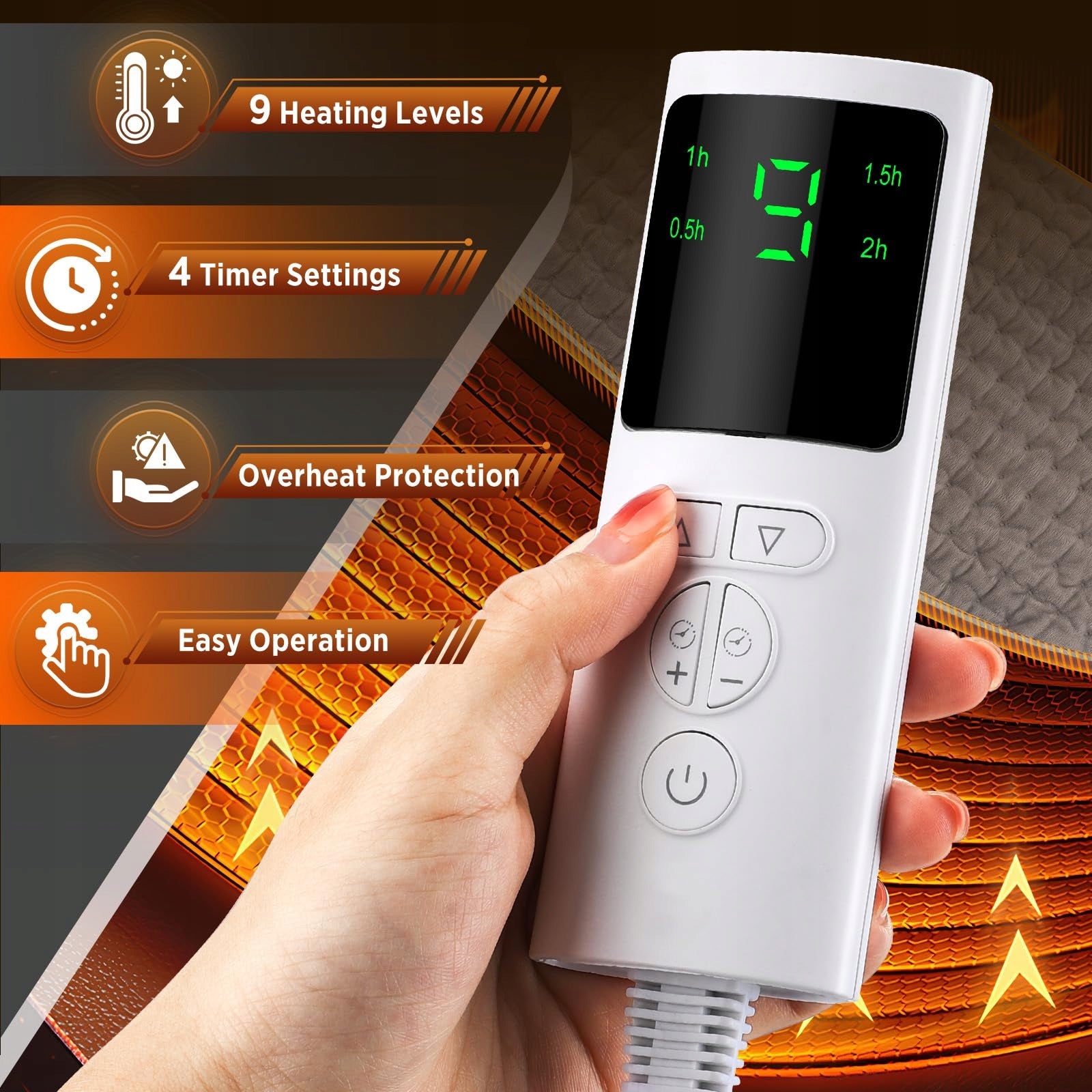 AFDEAL Electric Back Heating Pillow With Temperature Control Medical device no