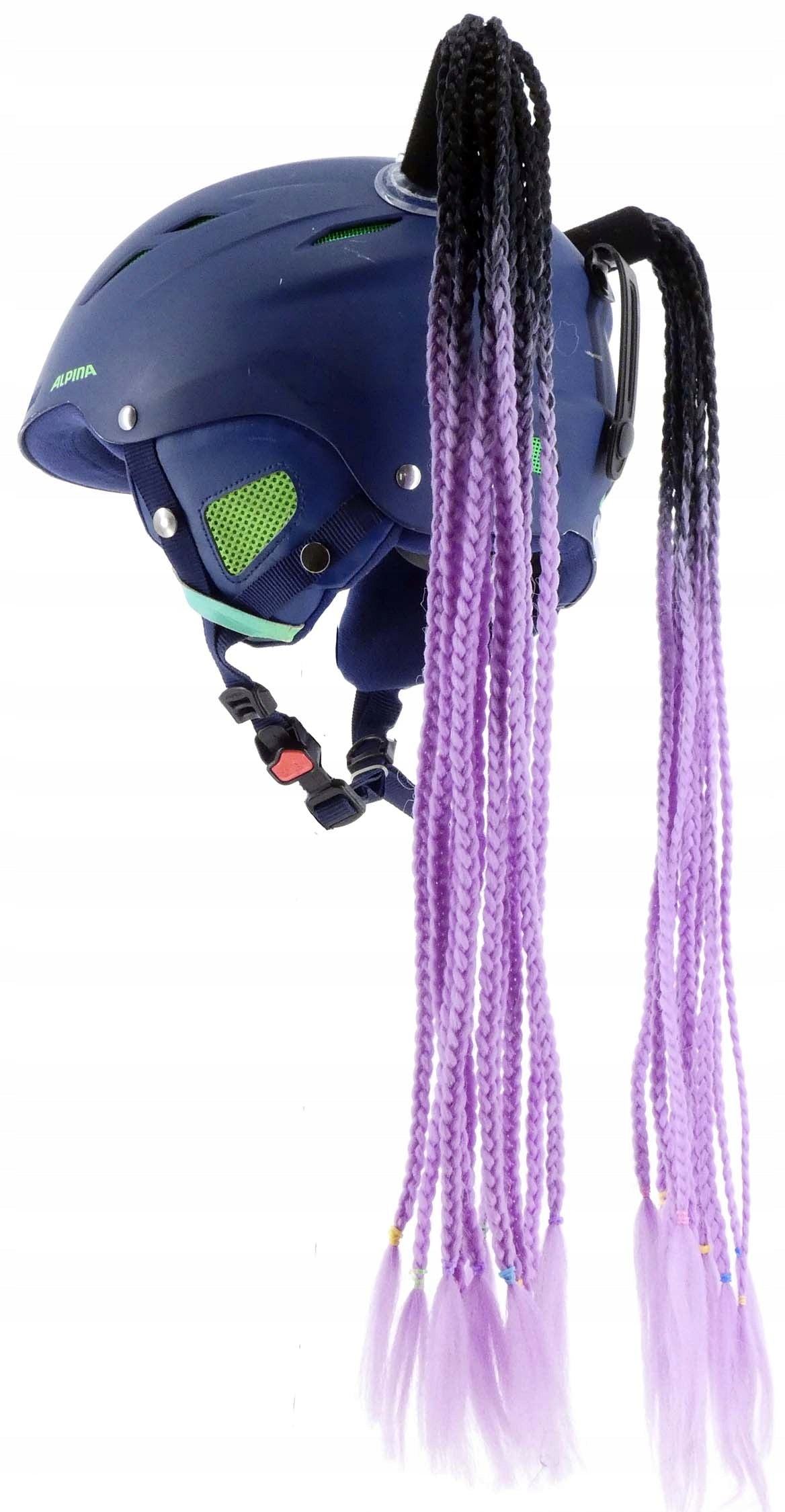 AFRO BRAID FOR MOTORCYCLE HELMET 68CM MOUNTING BY SUCTION CUP ECO-POLIES Color other