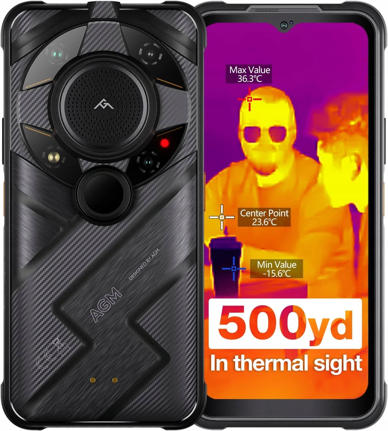 AGM G2 Guardian Rugged Smartphone,12GB 256GB, 6.58" FHD-Black
