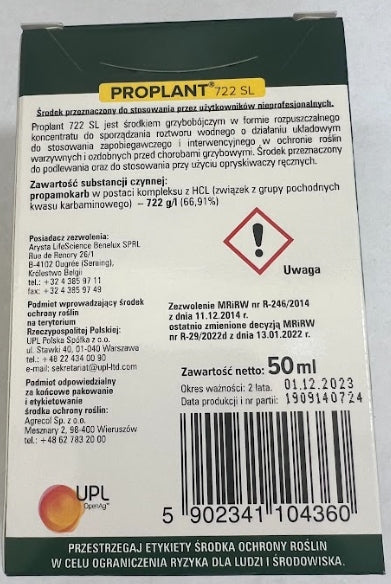AGRECOL PROPLANT 722 SL Preparation for vegetable fungal diseases, 50 ml Manufacturer code brak