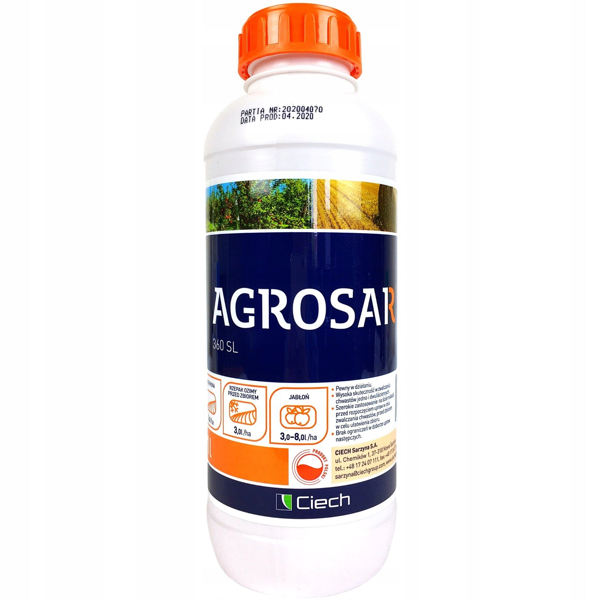 AGROSAR 1L TOTAL ANTI-WEED FOR WEEDS PERZ CEREAL POTATO PROFX Manufacturer Ciech