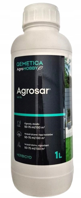 AGROSAR 360SL 1L HOBBY TOTAL ANTI-WEED FOR WEEDS PERZ CEREAL GLYPHOSATE