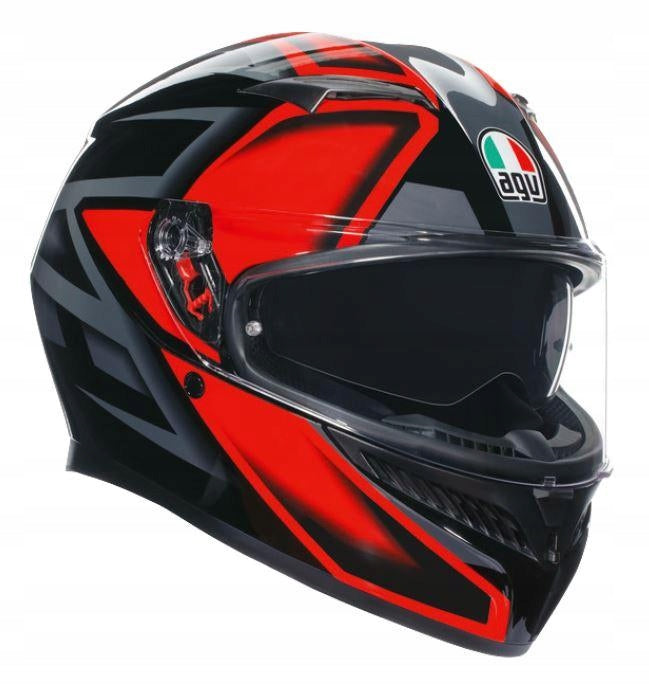 AGV K-3 L Compound Helmet Black/Red E2206