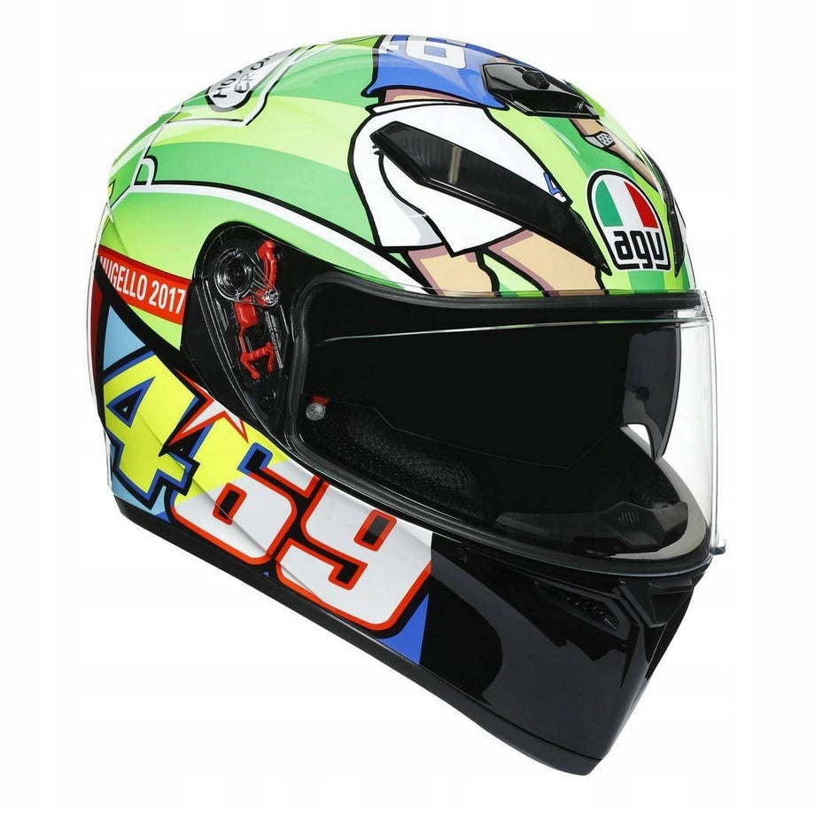 AGV K3 SV ROSSI MUGELLO 2017 Motorcycle Helmet Integral Blenda Pinlock r.S