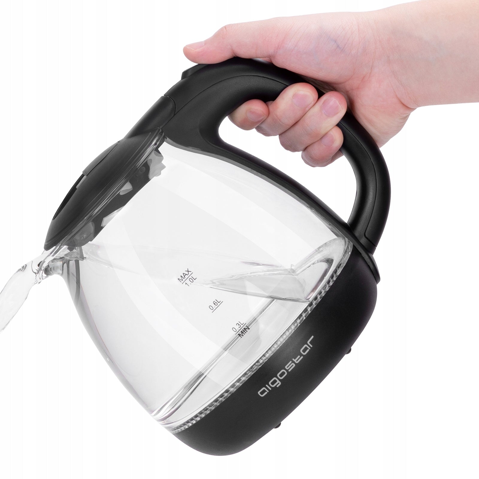 AIGOSTAR ELFIN - ELECTRIC KETTLE - GLASS - LED 1,7L - 2200W Packaging status original