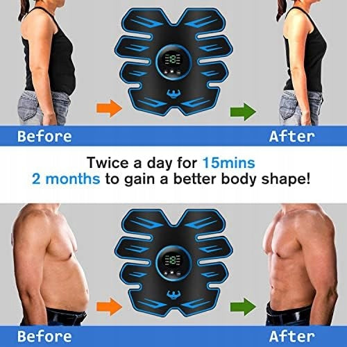 AILEDA EMS abdominal muscle stimulator, 8 modes, USB Size universal