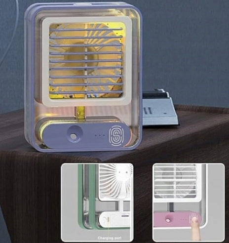 AIR CONDITIONER PORTABLE FAN VETIVER FAN MIST HUMIDIFIER Fan type table
