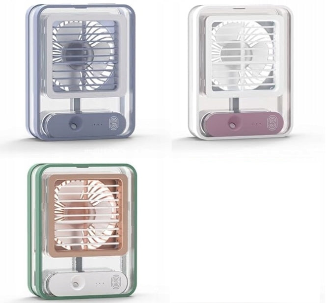 AIR CONDITIONER PORTABLE FAN VETIVER FAN MIST HUMIDIFIER Model MINI WIATRAK NA WODĘ