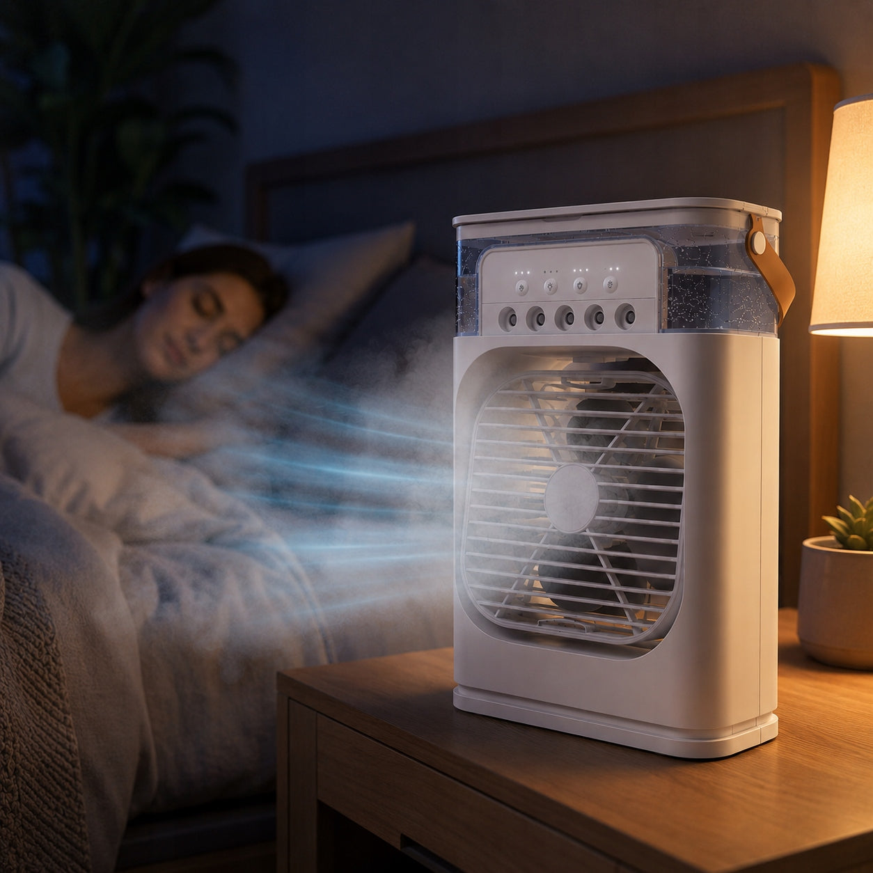 AIR CONDITIONER USB FAN WITH HUMIDIFIER MIST 3 GEARS TIMER Fan type mini