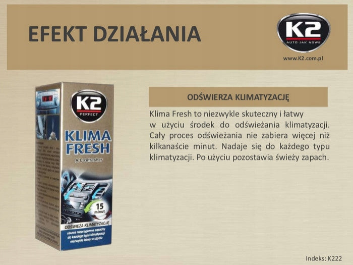 AIR CONDITIONING FRESH K2 AIR CONDITIONING DEFUNGER AIR CONDITIONING POMEGRANATE Manufacturer's catalog number DB01804