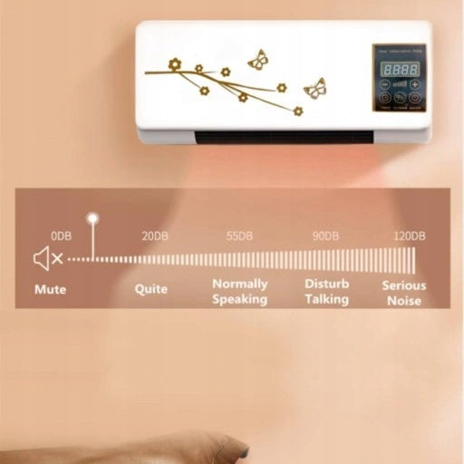 AIR CURTAIN FAN HEATER OVER DOOR WINDOW 2000W + REMOTE CONTROL Dominant color black
