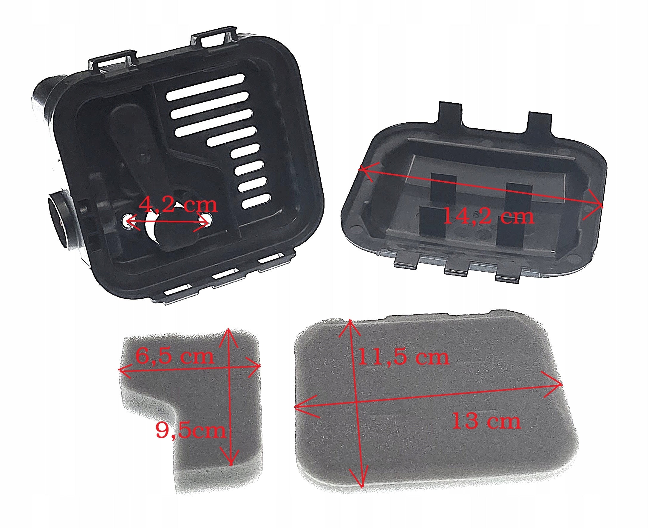 AIR FILTER CL1P65FE HOUSING SET ORY Husqvarna HS12A, STIHL EVC300 Brand Loncin