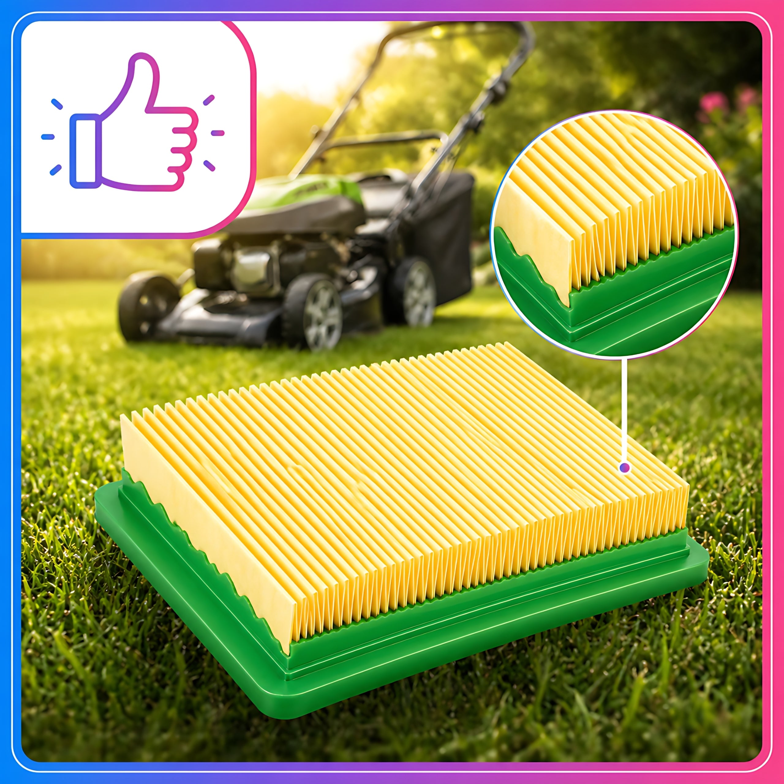 AIR FILTER MOWERS NAC T375 T475 T575 T675 S510 LS46 115x99x29x22mm Packaging status original