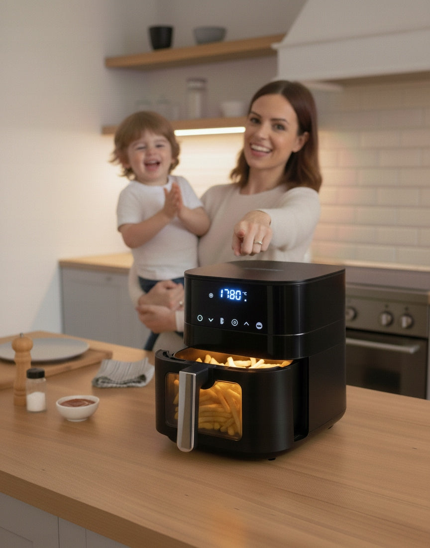 AIR FRYER 2000W 6L AIRDWELLER 8 PROGRAMS BLACK Manufacturer code ADTJF4