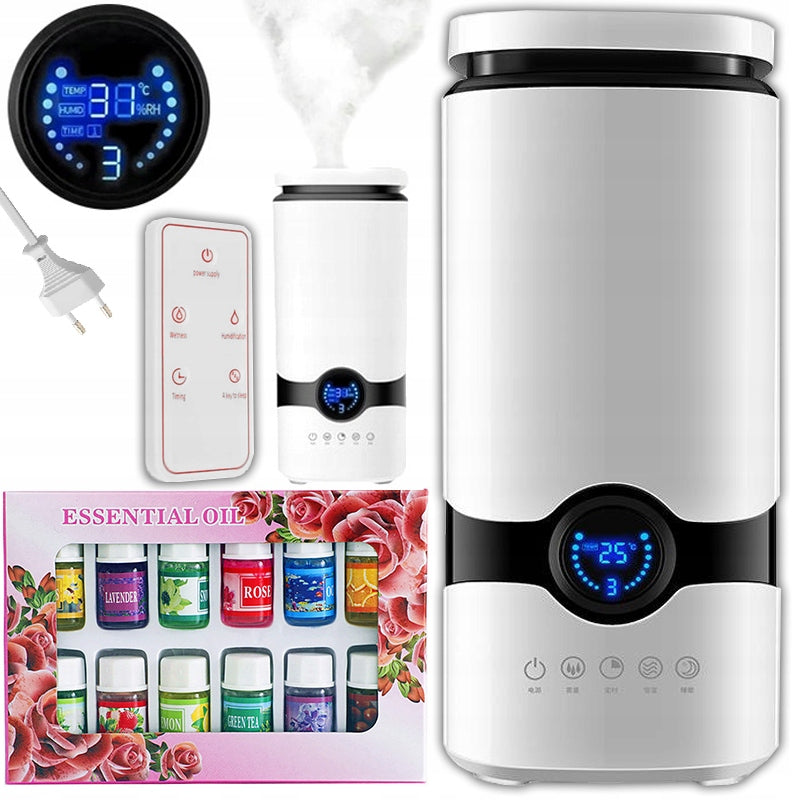 AIR HUMIDIFIER AROMATHERAPY DIFFUSER TIMER PILOT AND 12x OILS