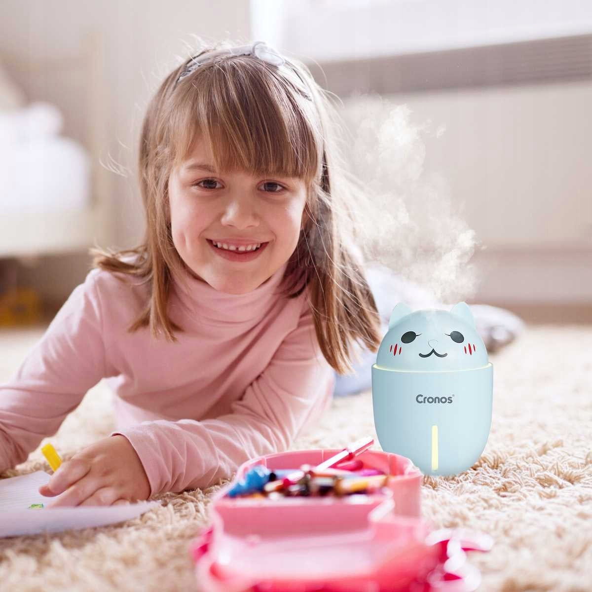 AIR HUMIDIFIER LED LIGHT WINDMILL KITTEN 3in1 Model NAWILŻACZ POWIETRZA ŚWIECĄCY