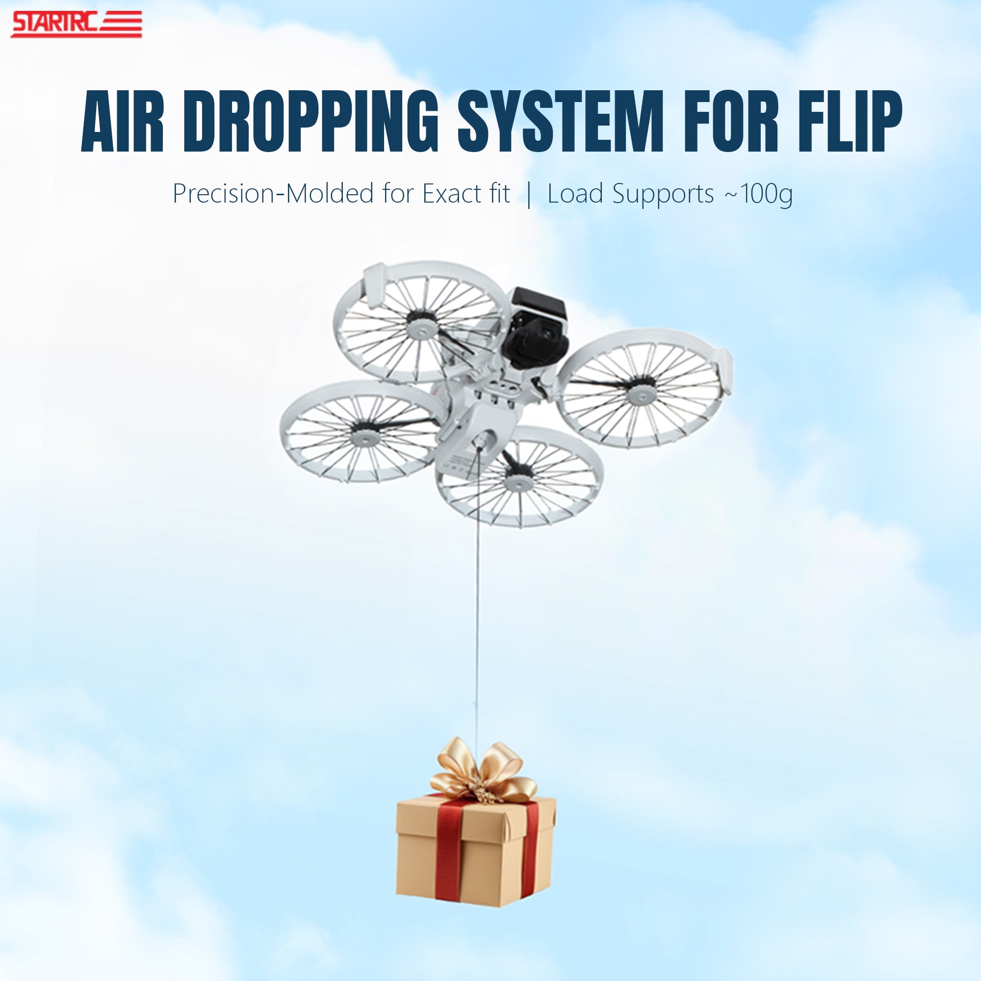 AIRDROP SYSTEM FOR DJI FLIP DRONE DROP RELEASE PAYLOAD DEVICE FOR DJI FLIP EAN (GTIN) 0718025679797