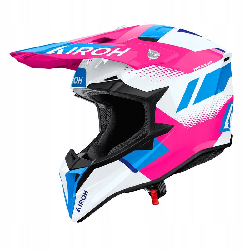AIROH ENDURO HELMET CROSS WRAAAP VISION PINK GLOSS XS