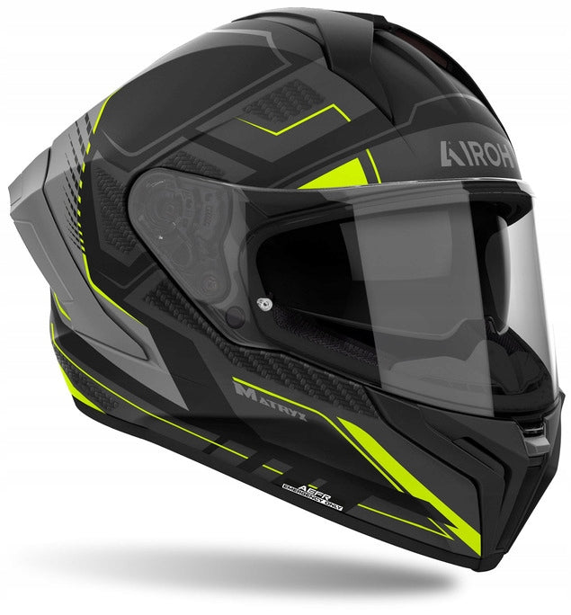 AIROH MATRYX ROCKET YELLOW MATT MOTORCYCLE HELMET INTEGRAL YELLOW MATT Packaging status original