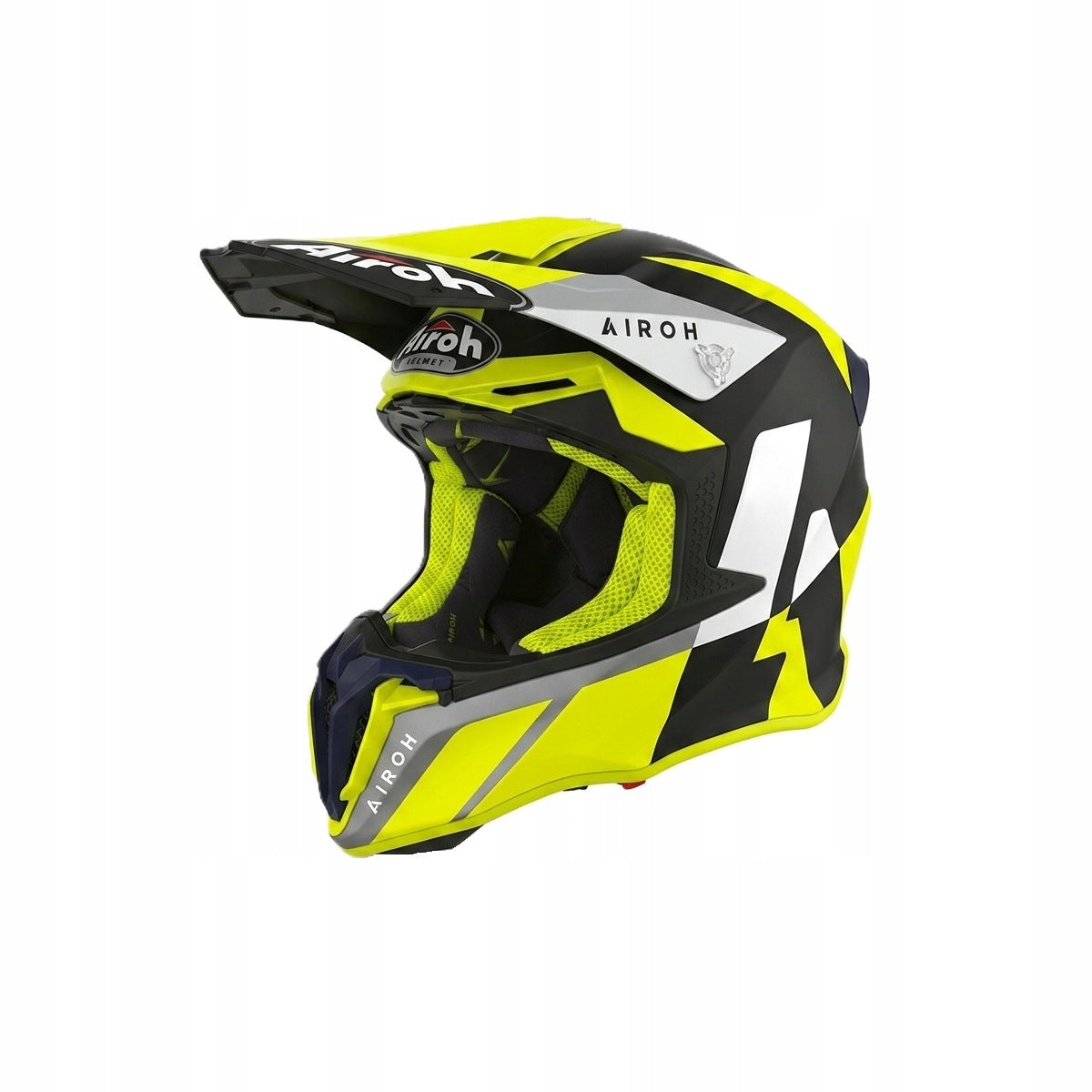 AIROH Motorcycle Helmet Twist 2.0 Lift Yellow / Blue Mat Size M