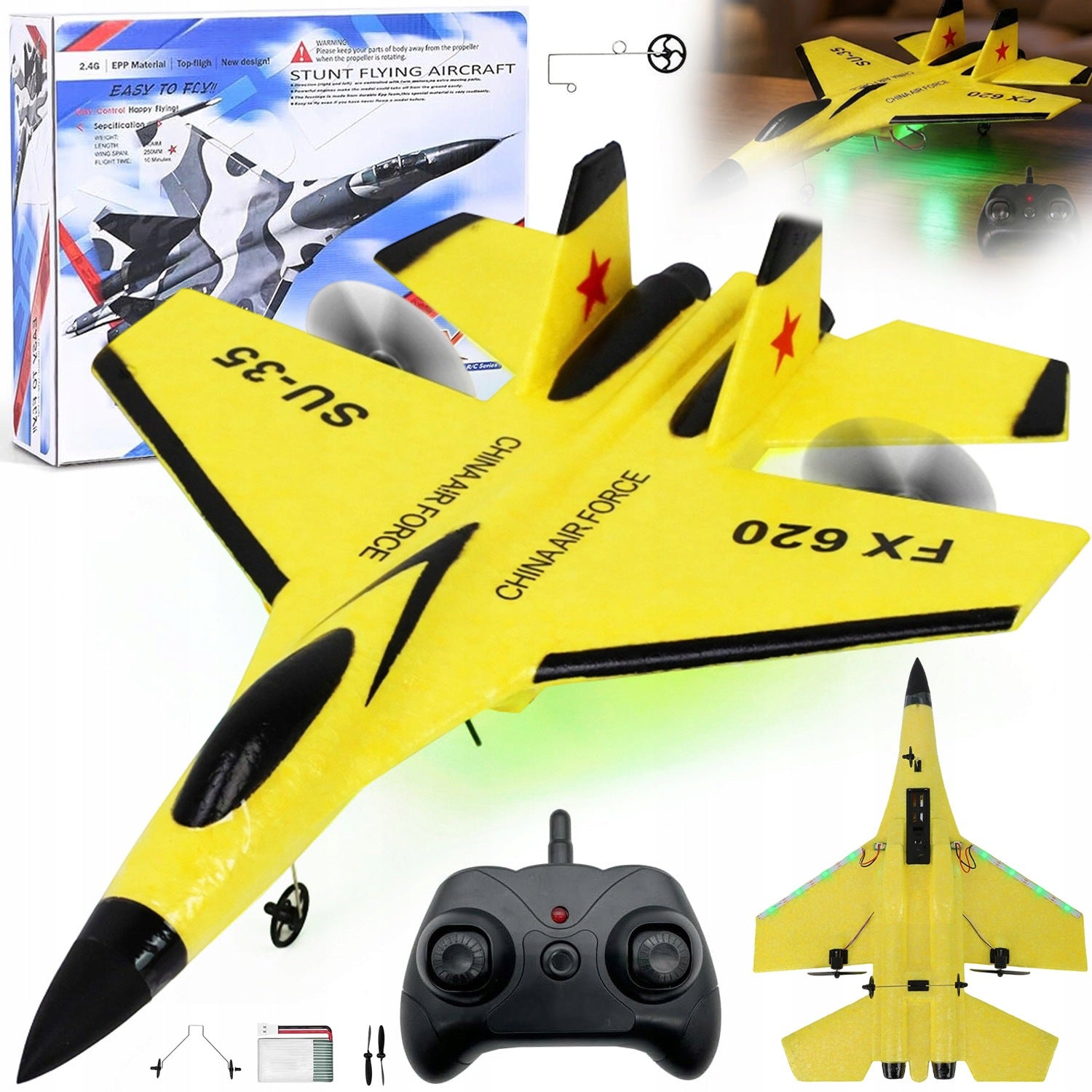 AIRPLANE REMOTE CONTROLLED DRONE RC PILOT LIGHT IDEAL GIFT FOR CHILDREN