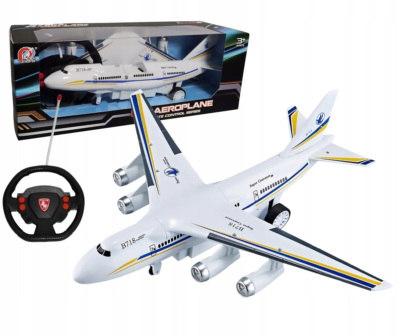 AIRPLANE REMOTE CONTROLLED FOR PILOT PASSENGER TOY CHILDREN gift Packaging status original