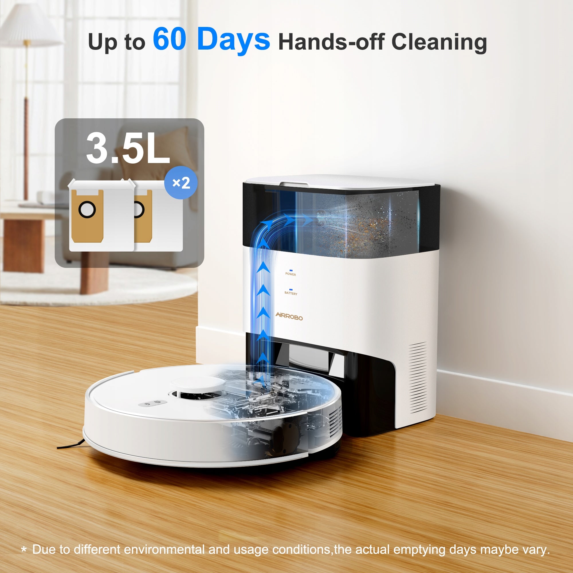 AIRROBO Robot vacuum cleaner with cleaning function Manufacturer code GT21BW-EU