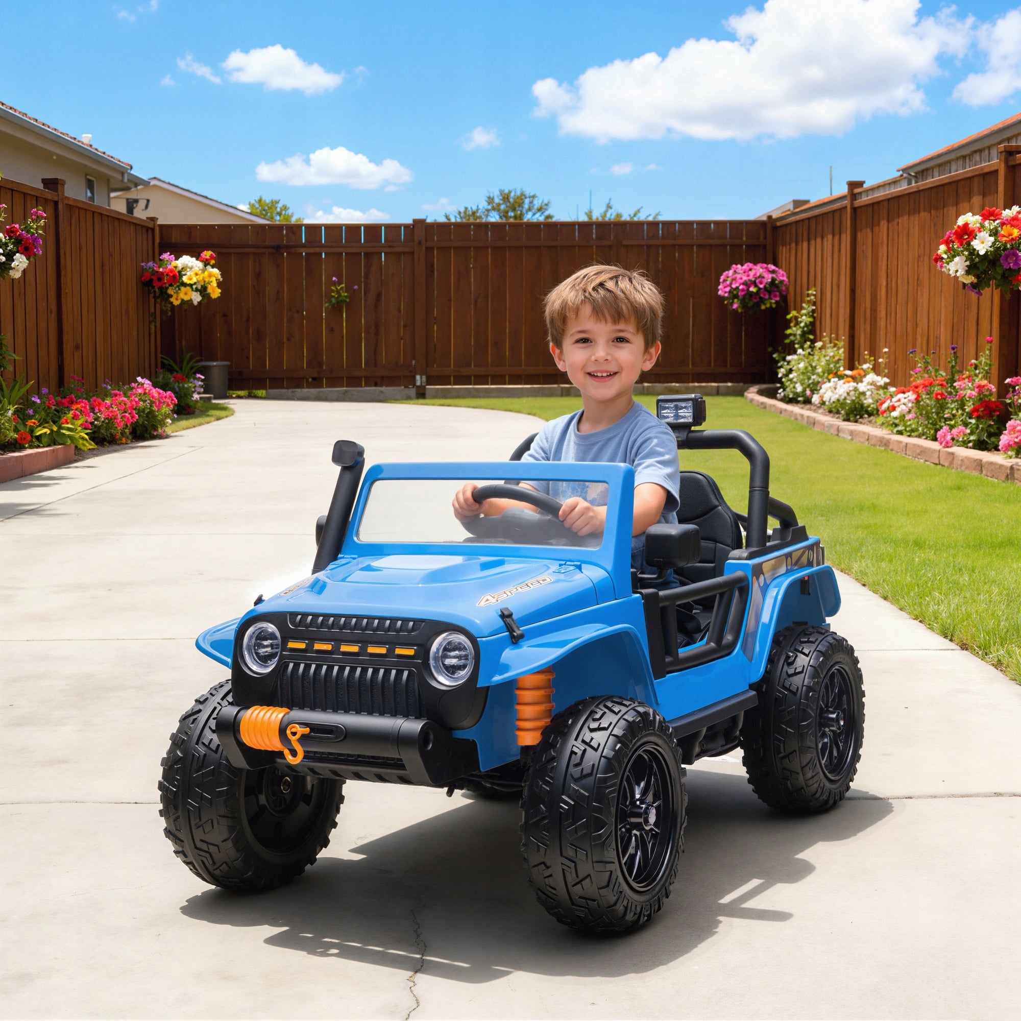 AIYAPLAY 12V electric children's car with remote control, 2 motors Packaging status original