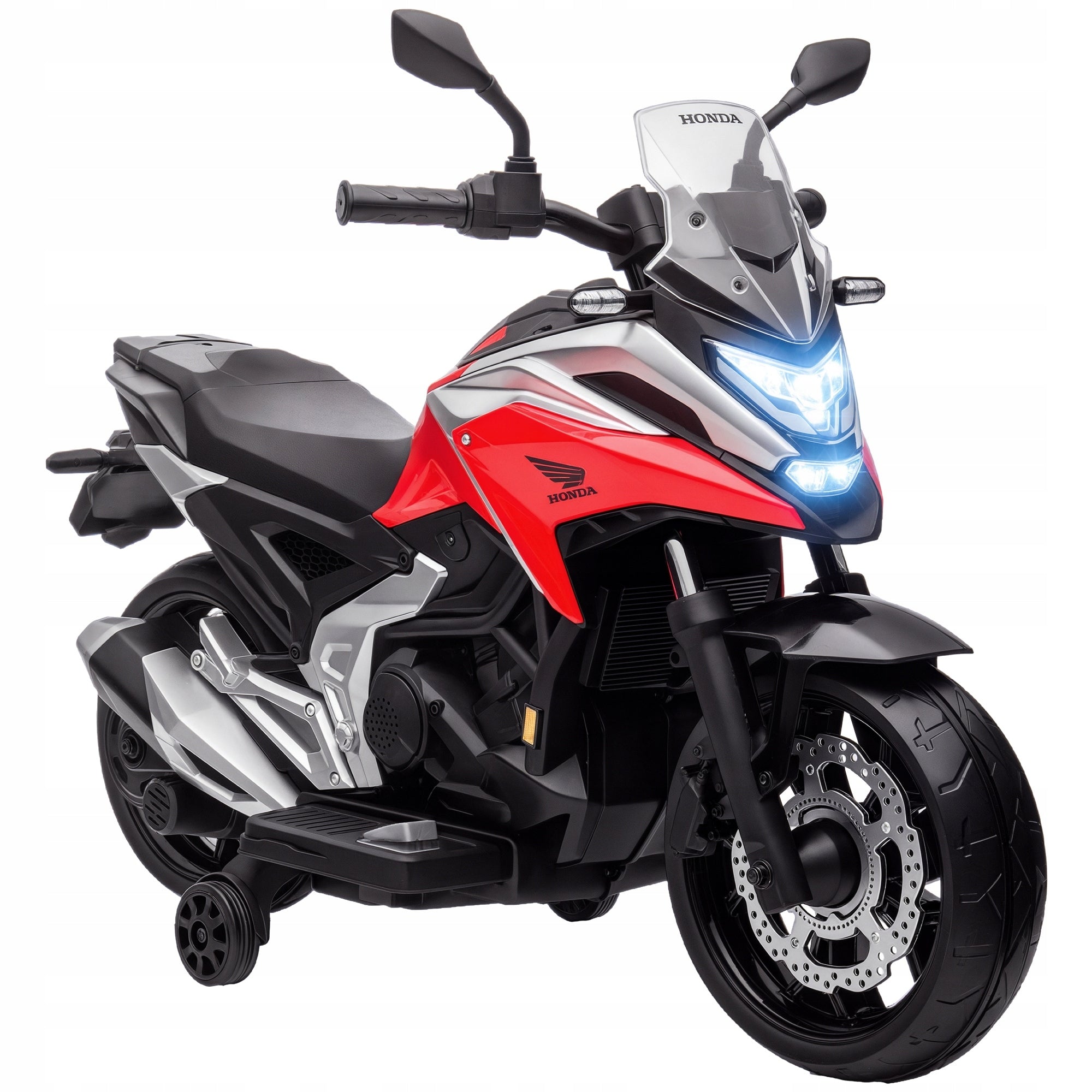 AIYAPLAY Children's electric motorcycle 12V, MP3, LED, USB red