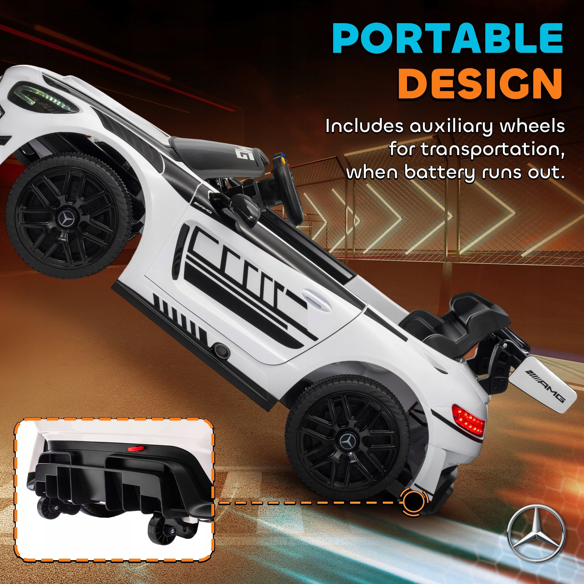 AIYAPLAY Mercedes-AMG 12V electric children's car with remote control, music Kid's age 3+ years