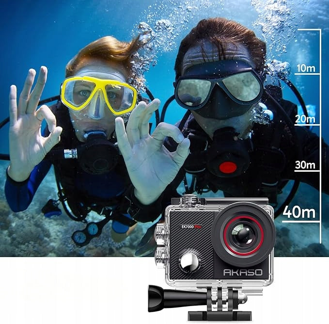 AKASO 4K WiFi Camera Card 128GB Waterproof 40m Touch Screen Wide Angle Brand AKASO
